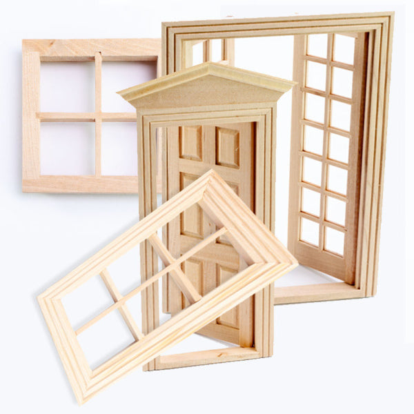 Puppenhaus Fenster, Türen und Treppen etc.