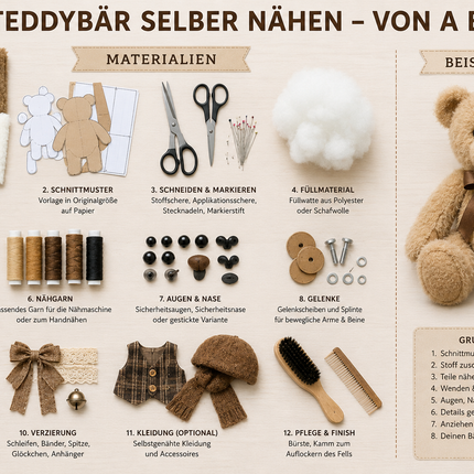 Collection image for: Teddybären selber nähen von A bis Z