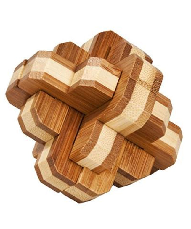 IQ-Test Bambus-Knobelspiel – Runder Knoten, Schwierigkeitsgrad 3 - 3D Puzzle