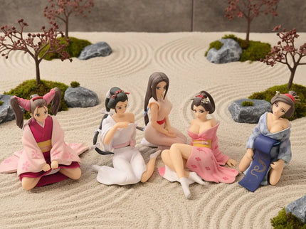 Seltenes Millennium DGP Tenzen Geisha Komplettset 5 Figuren Japan Gashapon Sammler RAR