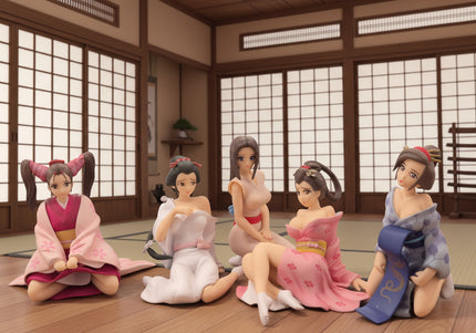 Seltenes Millennium DGP Tenzen Geisha Komplettset 5 Figuren Japan Gashapon Sammler RAR