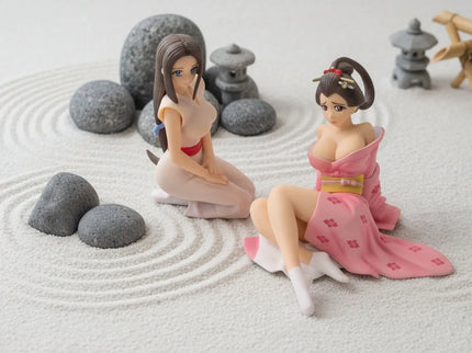 Seltenes Millennium DGP Tenzen Geisha Komplettset 5 Figuren Japan Gashapon Sammler RAR