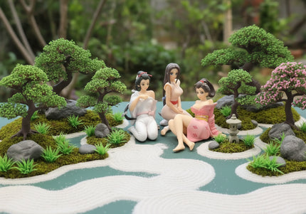 Seltenes Millennium DGP Tenzen Geisha Komplettset 5 Figuren Japan Gashapon Sammler RAR