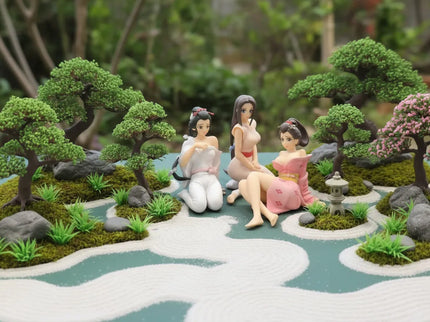 Seltenes Millennium DGP Tenzen Geisha Komplettset 5 Figuren Japan Gashapon Sammler RAR
