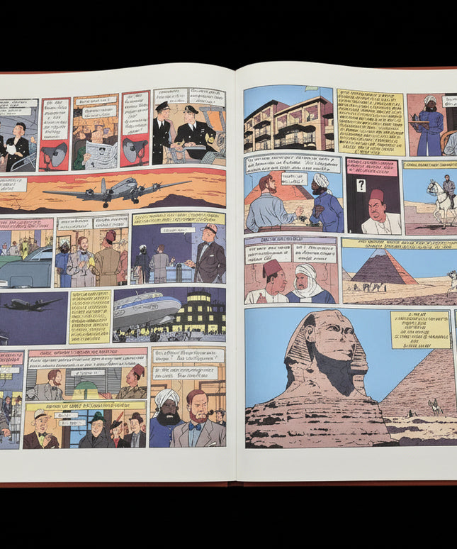 Blake et Mortimer – Le Mystère de la Grande Pyramide | Tirage de Tête / Tirage de Luxe 1987 – Diptychon complet  – Édition numérotée de collection