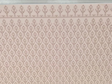 Puppenhaus-Tapete „Victorian Gold on Beige“ – Euro Minis | Eleganz im viktorianischen Stil