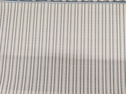 Puppenhaus-Tapete Crest, Aquamarine on Beige