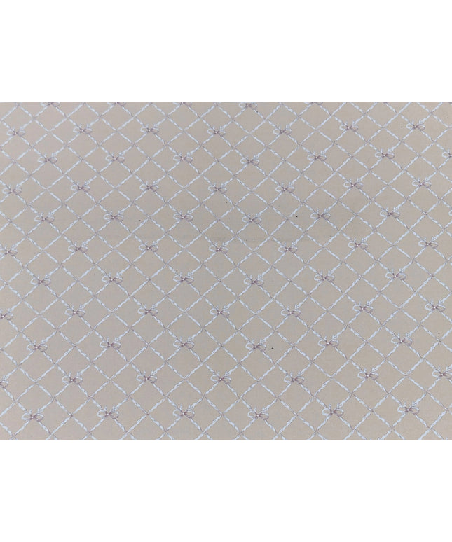 Puppenhaus-Tapete Butterflytie, Brown on Tan