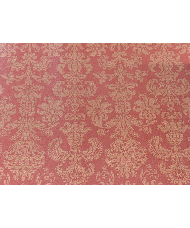 Puppenhaus-Tapete Damast Rot Gold