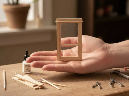 Holzfenster 1:12  – Puppenhaus  Zubehör