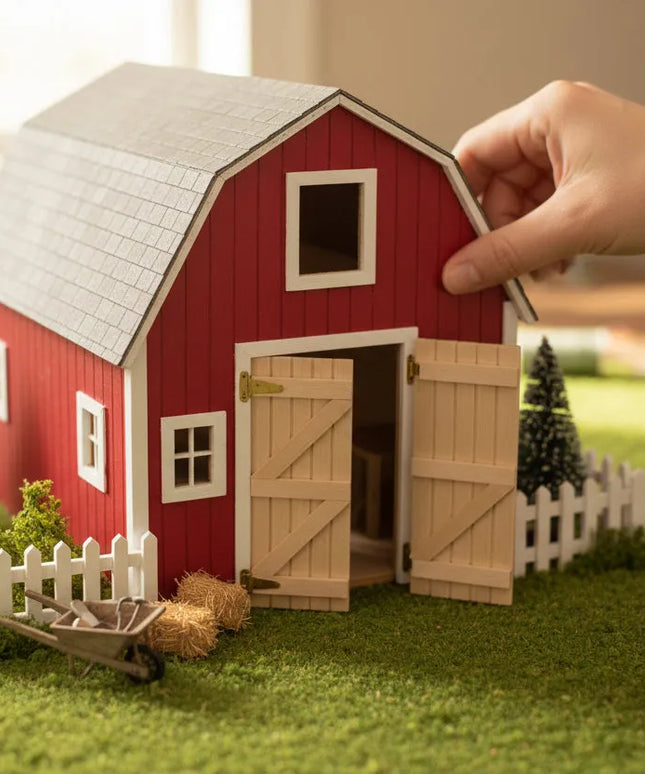 Holz Tor für Scheune 1:12  Puppenhaus  Zubehör