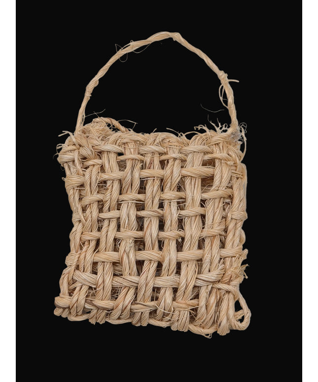 Einkaufstasche aus Rattan Puppenhaus Zubehör 1:12