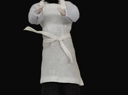 Miniaturpuppe "Der Koch" aus Porzellan für Puppenstube, 1:12