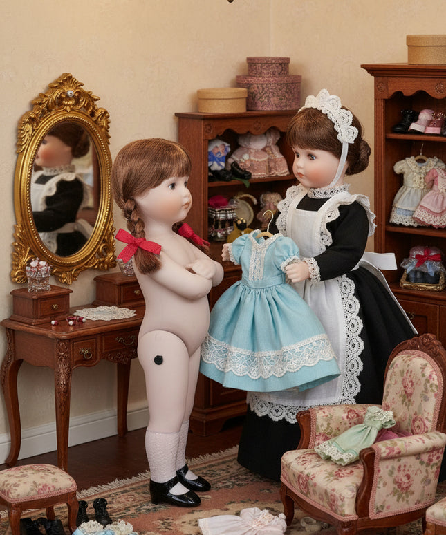 Miniaturpuppe aus Porzellan 1:12