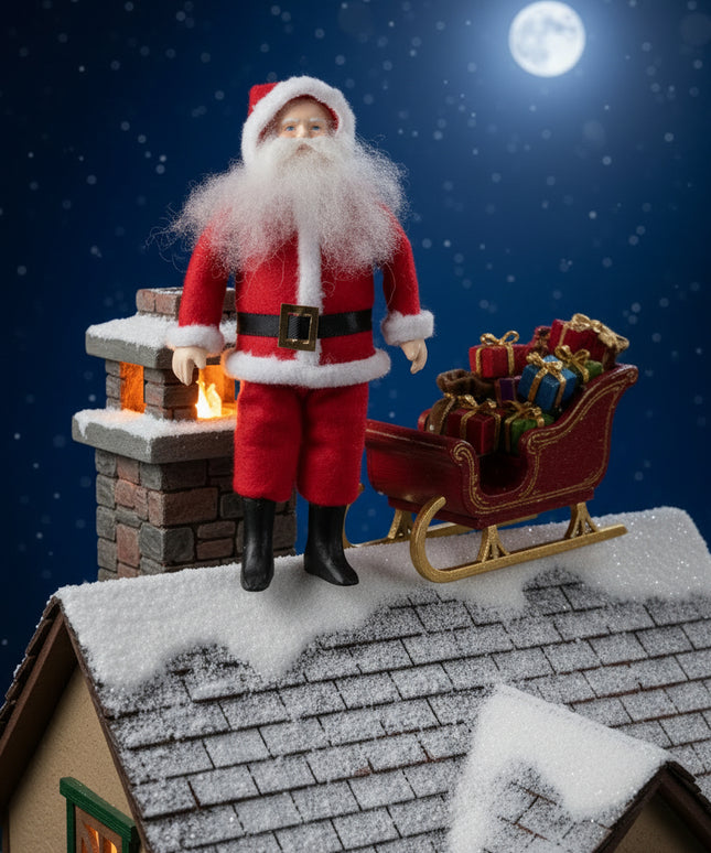 Weihnachtsmann für Puppenhaus 1:12