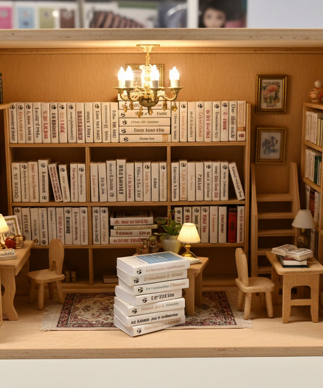 Bücher für Bibliothek Puppenhaus Zubehör 1:12