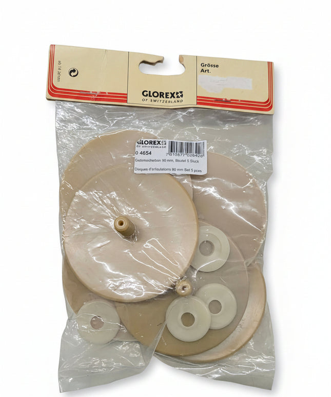 Glorex Teddybär Gelenkscheiben 90 mm – 5er Pack