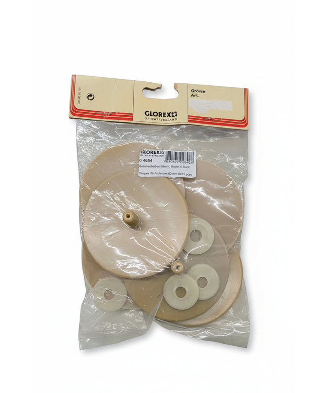 Glorex Teddybär Gelenkscheiben 90 mm – 5er Pack