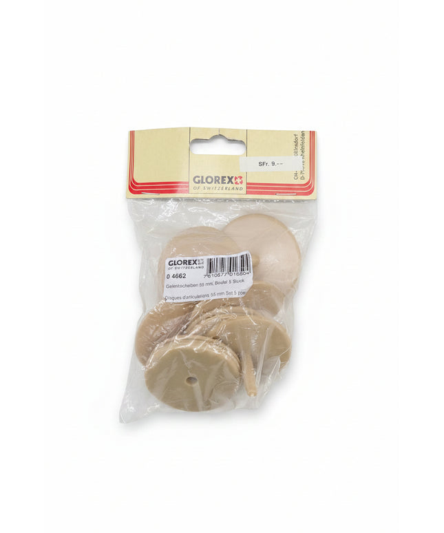 Glorex Teddybär Gelenkscheiben 55mm – 5er Pack