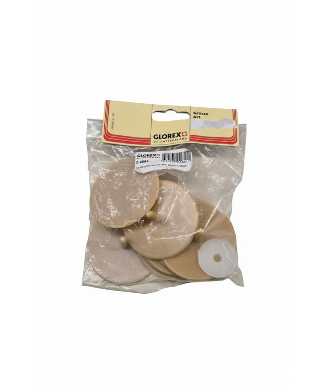 Glorex Teddybär Gelenkscheiben 65mm – 5er Pack