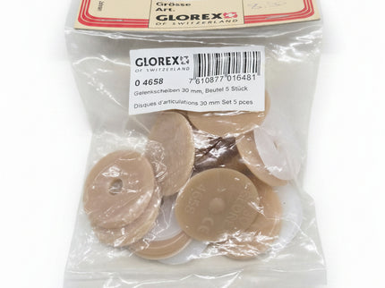 Glorex Teddybär Gelenkscheiben 30mm – 5er Pack