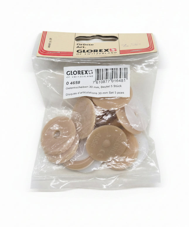 Glorex Teddybär Gelenkscheiben 30mm – 5er Pack