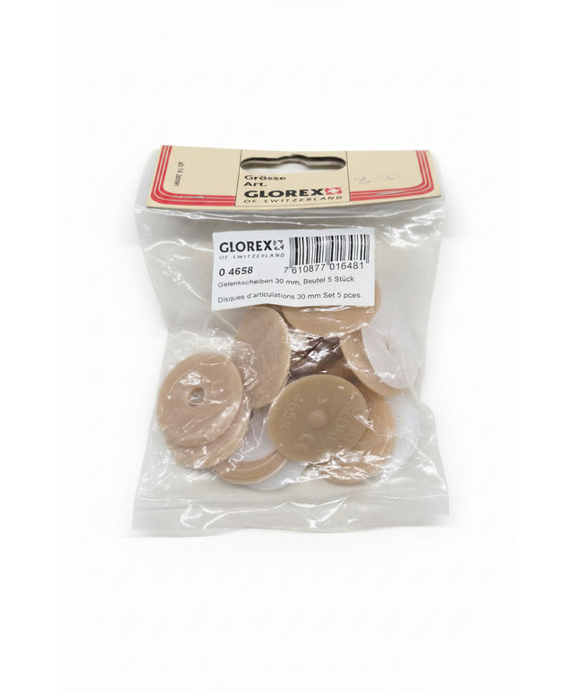 Glorex Teddybär Gelenkscheiben 30mm – 5er Pack