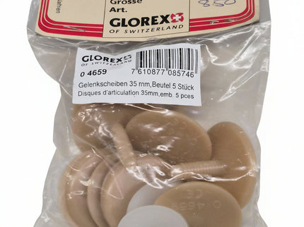 Glorex Teddybär Gelenkscheiben 35mm – 5er Pack