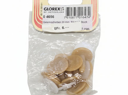 Glorex Teddybär Gelenkscheiben 20mm – 5er Pack
