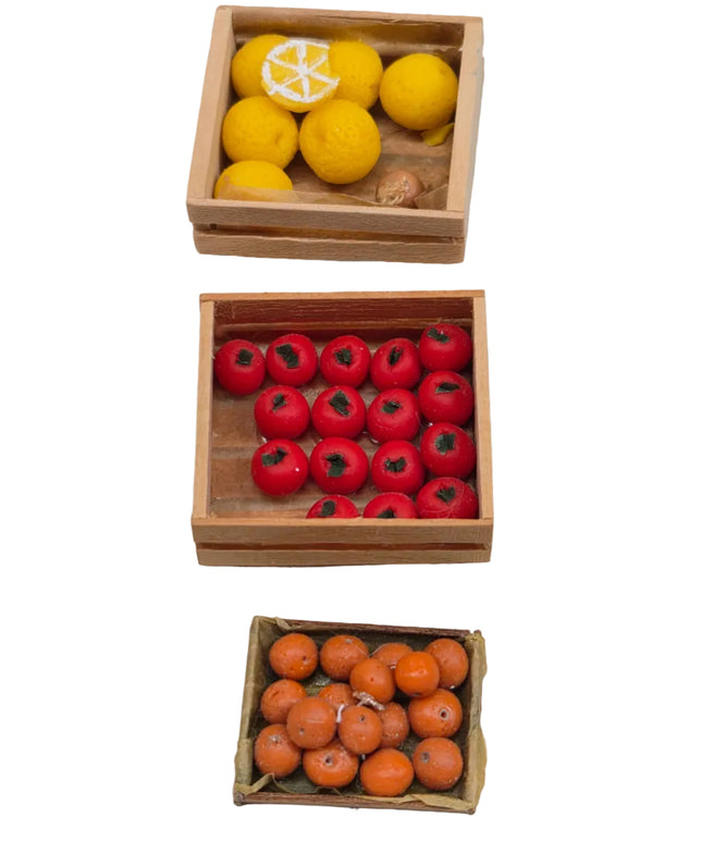 Obst und Gemüsekisten 1:12  Puppenhaus  Zubehör