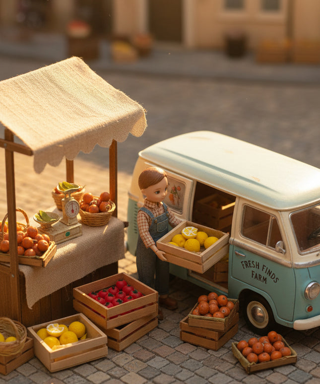 Obst und Gemüsekisten 1:12  Puppenhaus  Zubehör