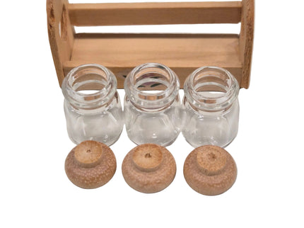 Einmachgläser mit Holzgestell 1:12 – für das Puppenhaus