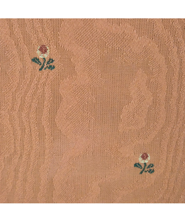 Bastelstoff  - Orange mit Blumen