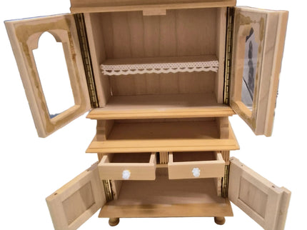 Service Schrank für Geschirr  1:12  Puppenhaus  Zubehör