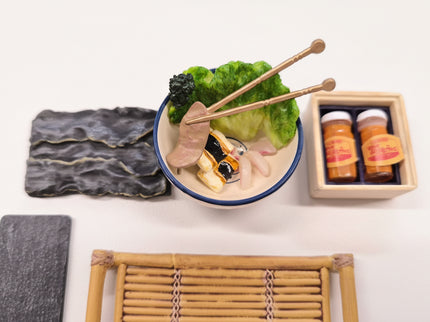 Ramen Set mit Bambus Tablet für Puppenhaus