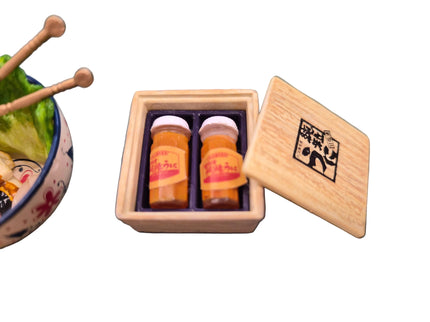 Ramen Set mit Bambus Tablet für Puppenhaus