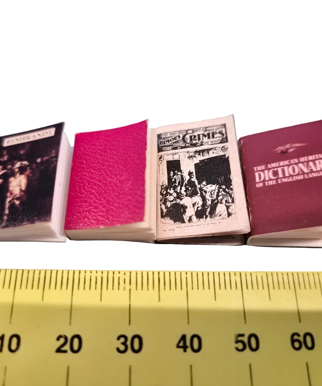 Bücher für Bibliothek Puppenhaus Zubehör 1:12