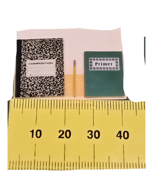 Notizbuch mit Bleistift und Heft Puppenhaus Zubehör 1:12