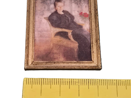 Bild mit Rahmen für Puppenhaus 1:12