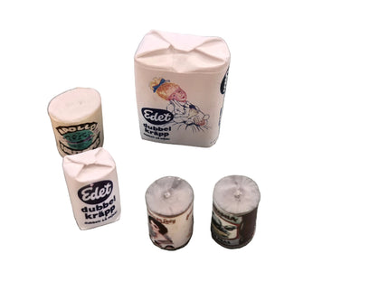 Seifenkästchen und Papierrollen Set für Puppenhaus 1:12