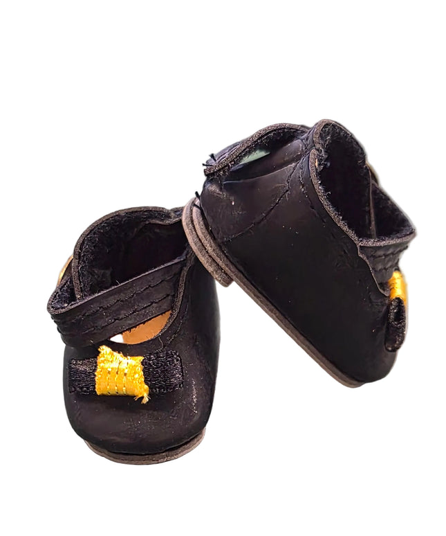 Puppen Mary Jane Schuhe Schwarz 4 cm – Kunstleder