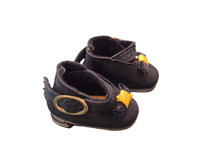 Puppen Mary Jane Schuhe Schwarz 4 cm – Kunstleder
