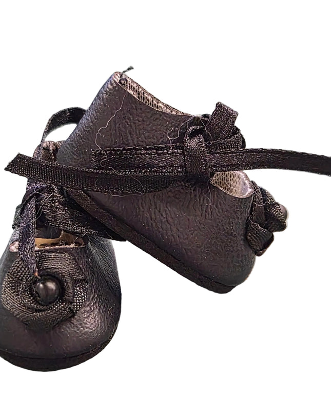 Puppen Schuhe Schwarz 4cm