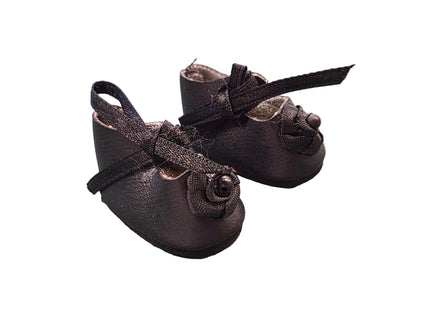 Puppen Schuhe Schwarz 4cm