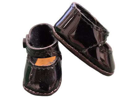 Puppen Schuhe Schwarz Lack 5 cm und 8cm