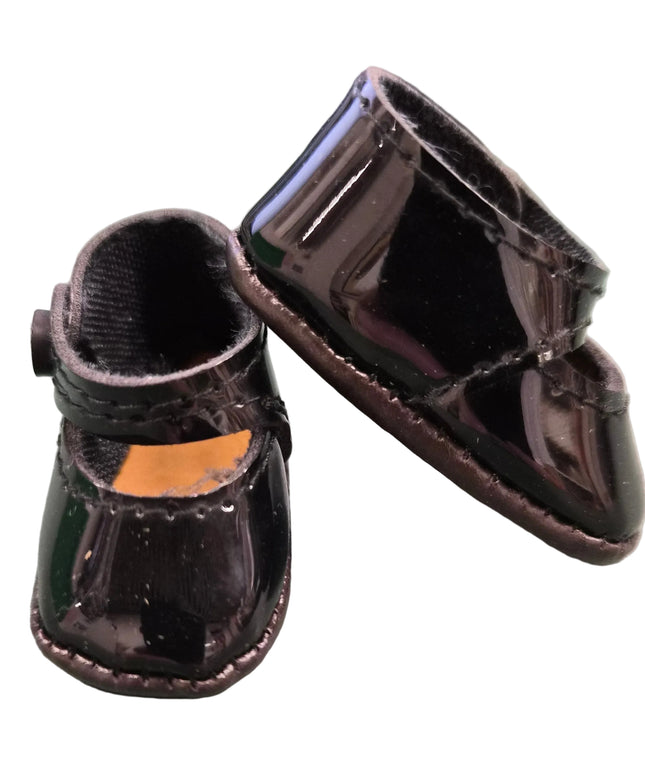 Puppen Schuhe Schwarz Lack 5 cm und 8cm