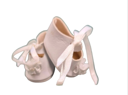Puppen Schuhe Weiss 4cm – Kunstleder