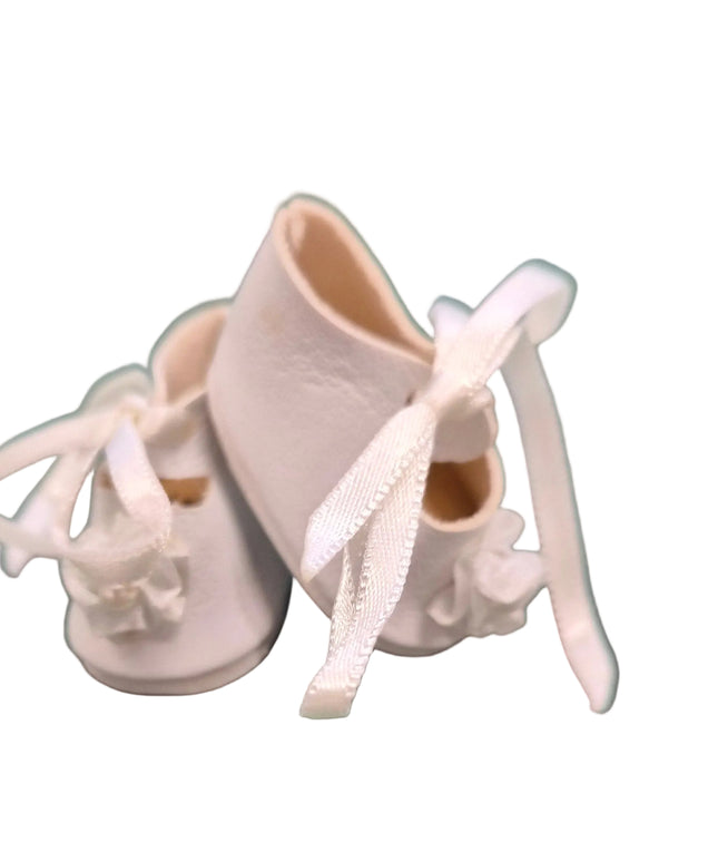 Puppen Schuhe Weiss 4cm – Kunstleder
