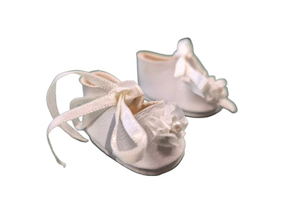 Puppen Schuhe Weiss 4cm – Kunstleder