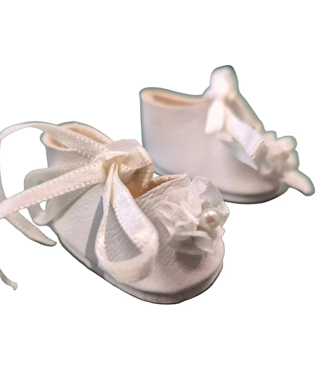 Puppen Schuhe Weiss 4cm – Kunstleder